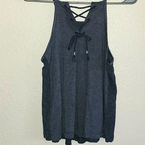 Blue Tie Tank Top